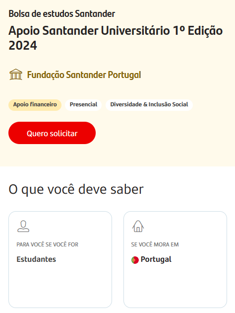 bolsa santander portugal